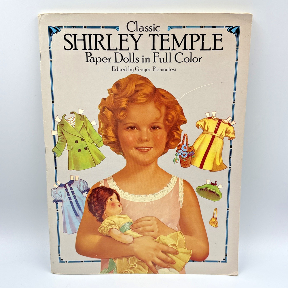 Shirley Temple Paper Dolls in Full Color Vintage uncut, unused Full Book